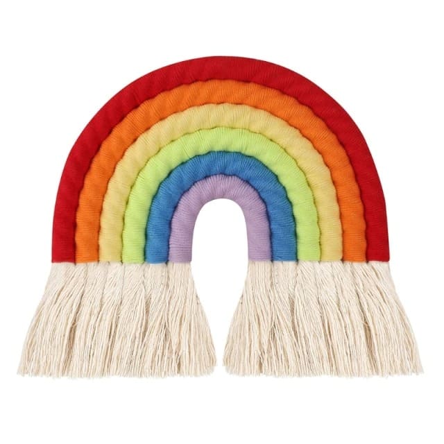 Arc en ciel coton macramé
