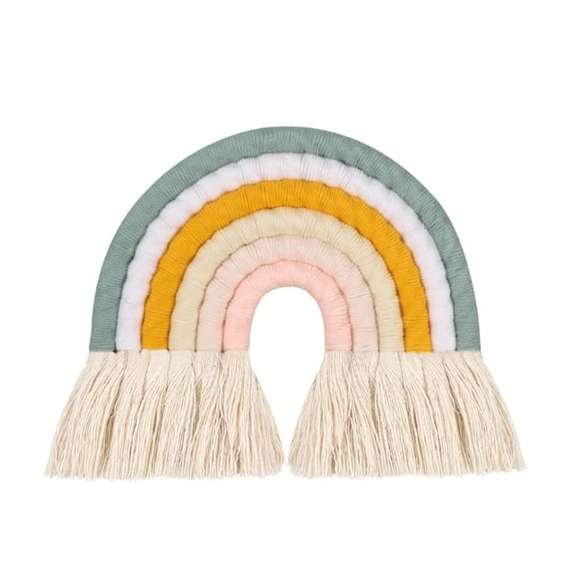 Arc en ciel coton macramé