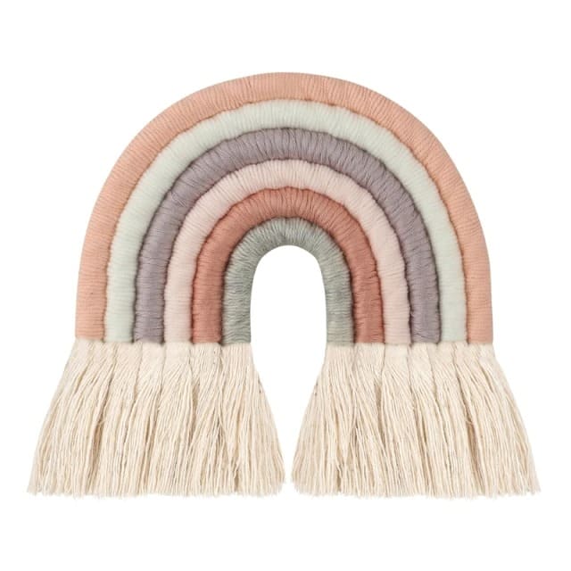 Arc en ciel coton macramé