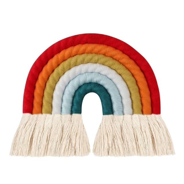 Arc en ciel coton macramé