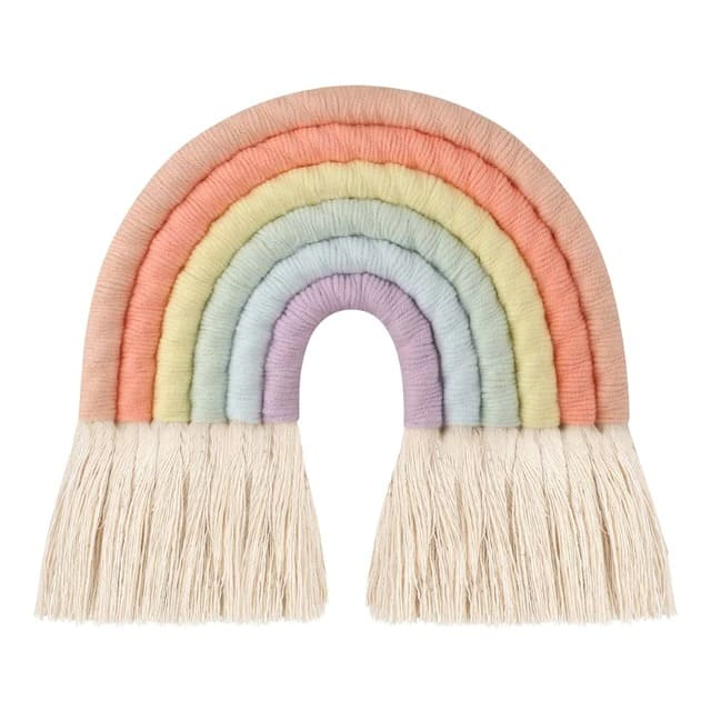 Arc en ciel coton macramé