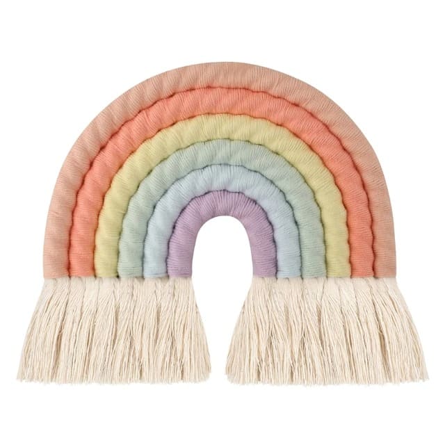 Arc en ciel coton macramé