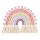 Arc en ciel mural macramé