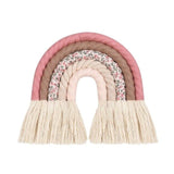Arc en ciel mural tissu macramé
