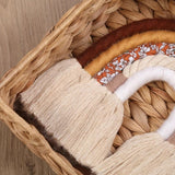 Arc en ciel mural tissu macramé