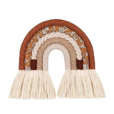 Arc en ciel mural tissu macramé