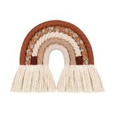 Arc en ciel mural tissu macramé
