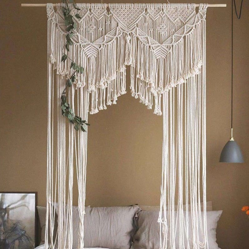 Arche mariage rideau macramé