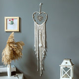 Attrape rêve cœur macramé