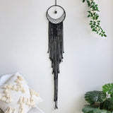 Attrape rêve noir macramé