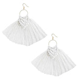 Boucle d'oreille pampille macramé