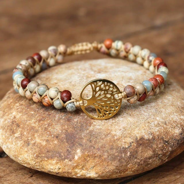 Bracelet arbre de vie macramé