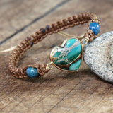 Bracelet macramé cœur