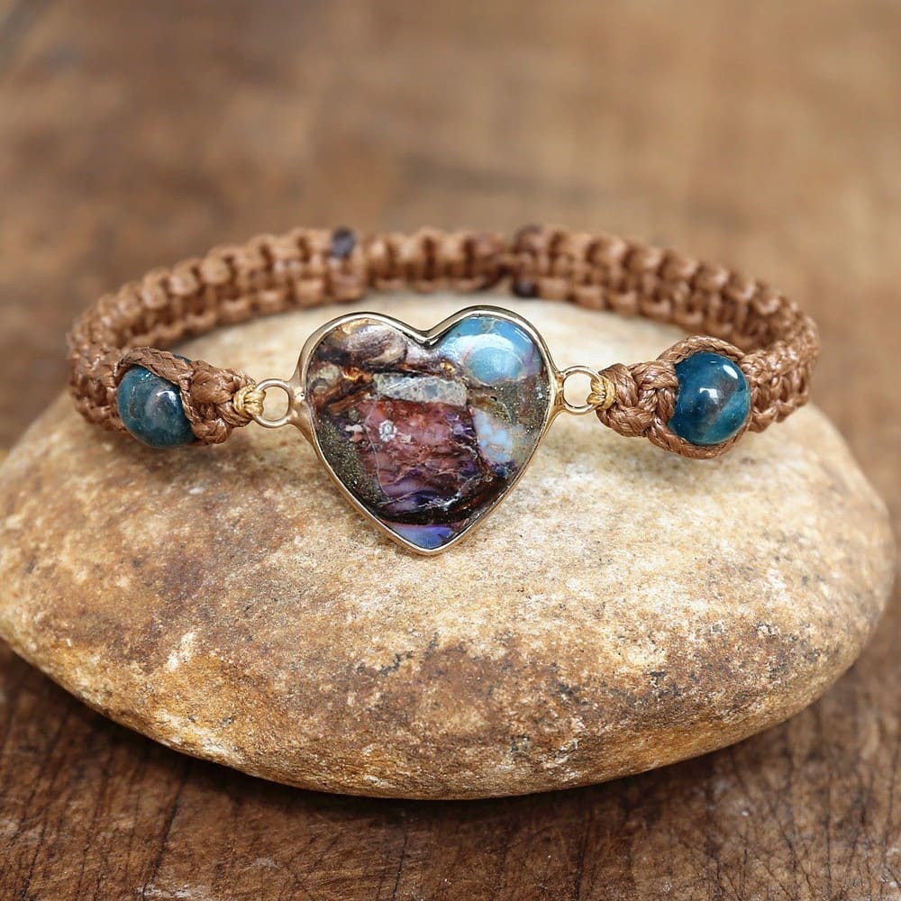 Bracelet macramé cœur