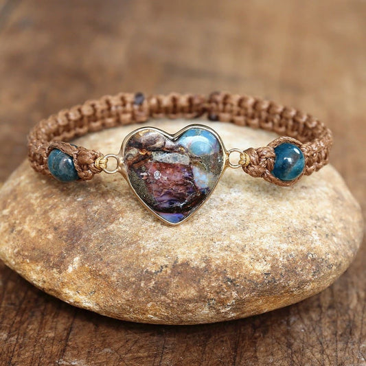 Bracelet macramé cœur