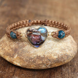 Bracelet macramé cœur