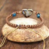 Bracelet macramé cœur