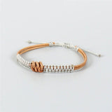 Bracelet macramé cuir