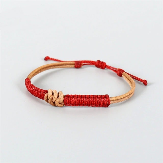 Bracelet macramé cuir