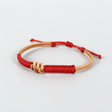 Bracelet macramé cuir