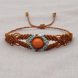 Bracelet macramé avec pierre