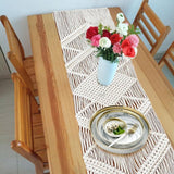 Chemin de table macramé beige
