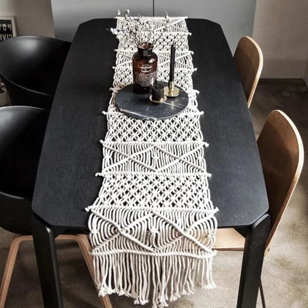 Chemin de table macramé mariage
