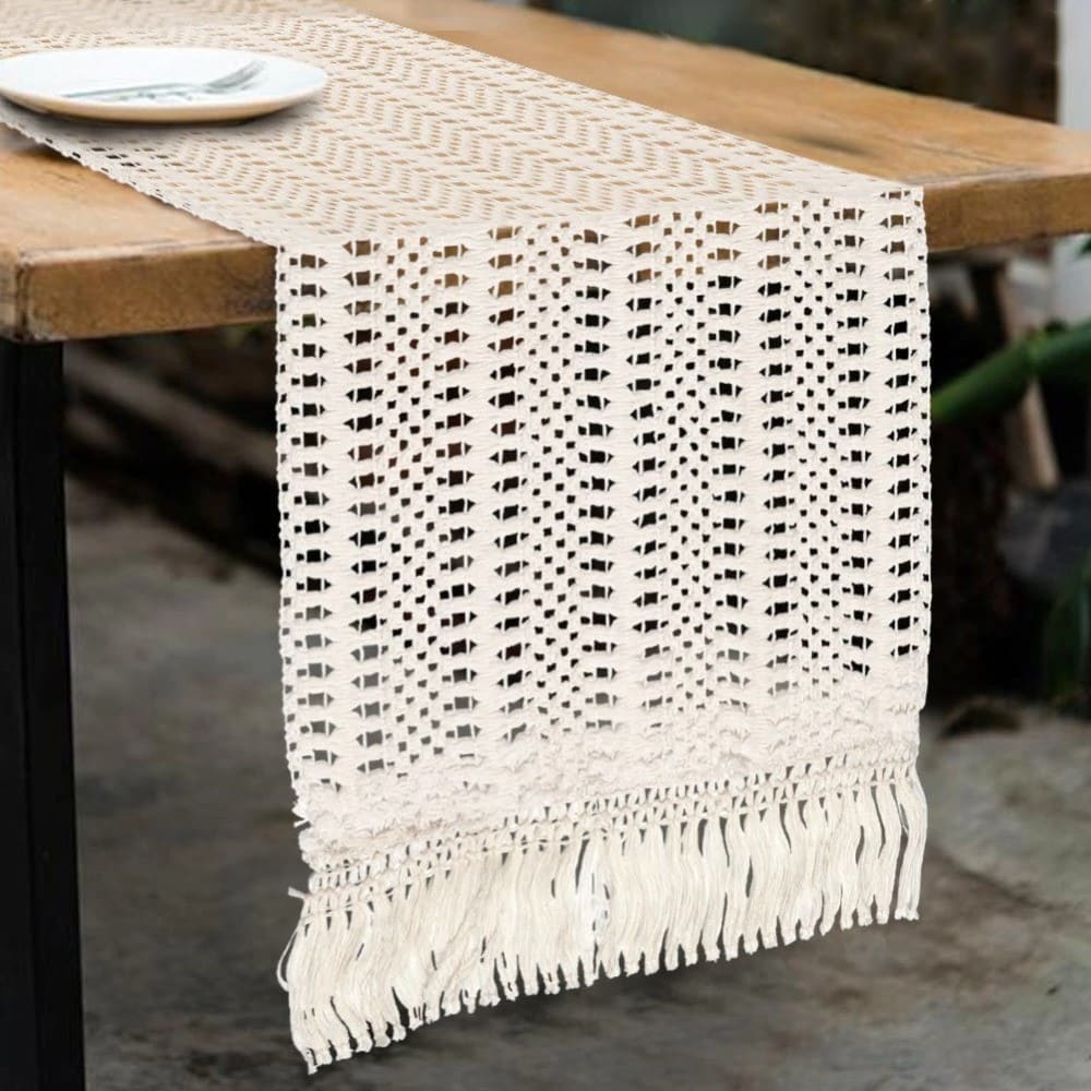 Chemin de table style macramé