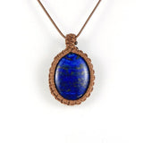 Collier macramé pierre