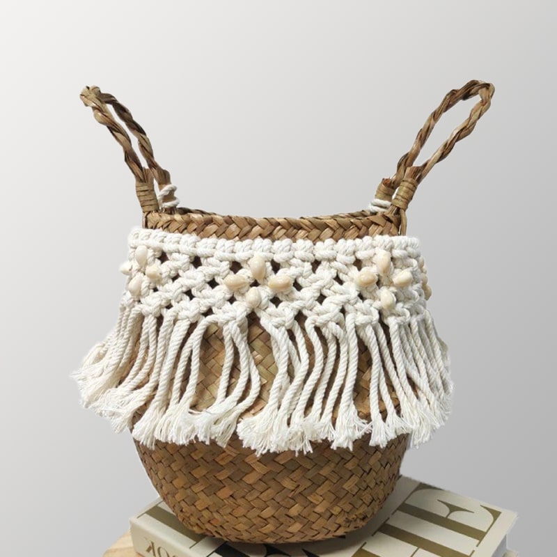 Corbeille panier macramé