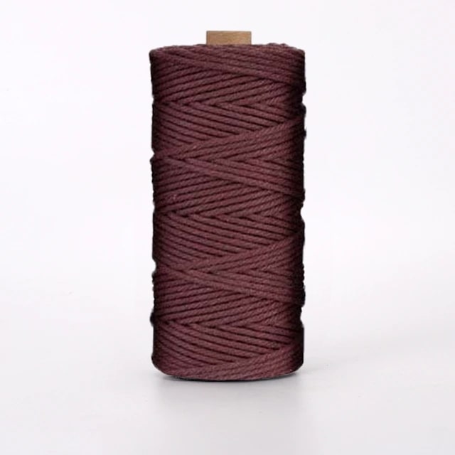 Corde macramé 4 mm bordeaux 100m