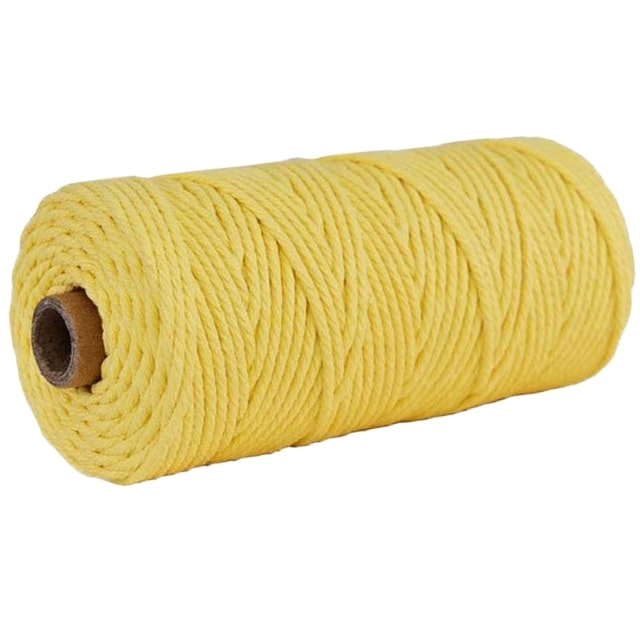 Corde macramé 4 mm jaune 100m