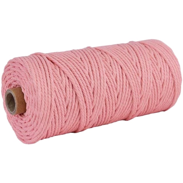 Corde macramé 4 mm rose 100m
