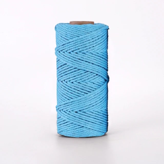 Corde macramé 2 mm bleu 100m