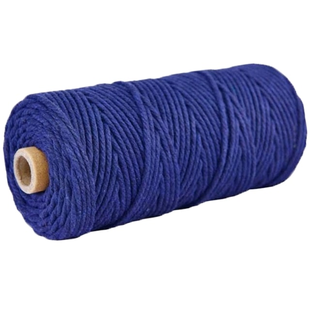 Corde macramé 2 mm bleu 100m