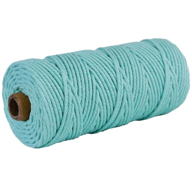 Corde macramé 3 mm bleu 100m