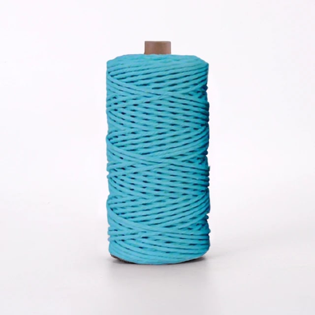 Corde macramé 3 mm bleu canard 100m
