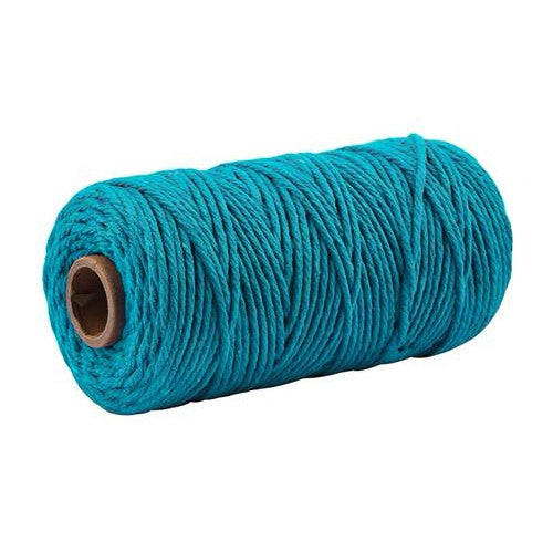 Corde macramé 3 mm bleu canard 100m