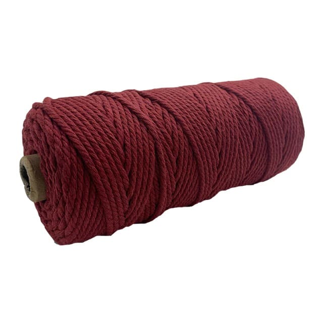 Corde macramé 3 mm bordeaux 100m