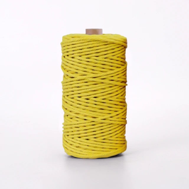 Corde macramé 3 mm jaune 100m