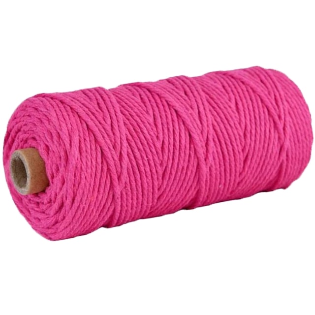 Corde macramé 3 mm rose 100m
