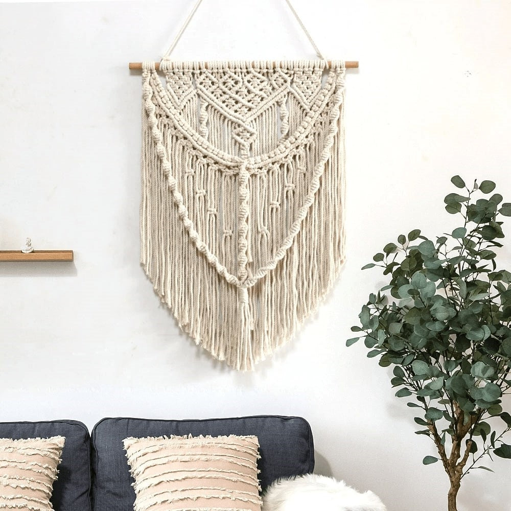 Déco murale macramé nordique