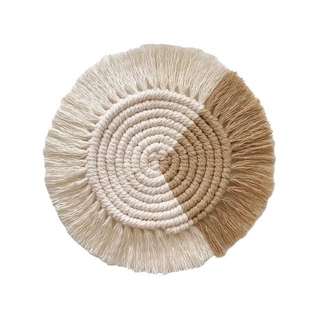 Dessous de verre macramé bicolore