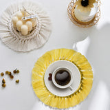 Dessous de verre macramé couleur