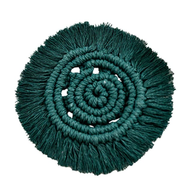 Dessous de verre macramé couleur