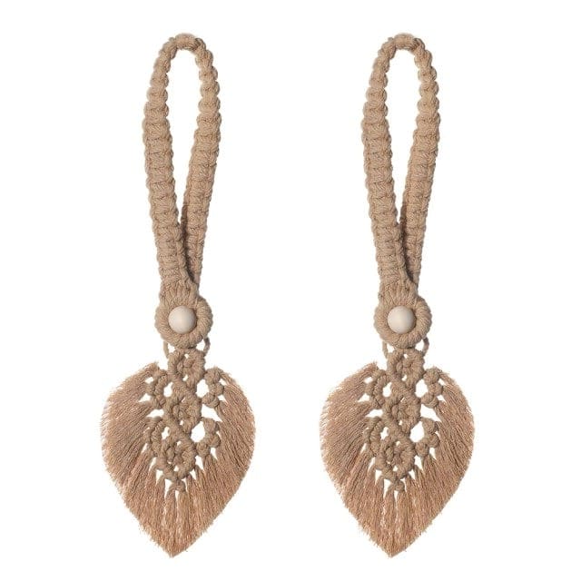 Embrasse rideau feuille macramé