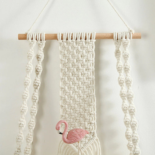 Étagère macramé frange