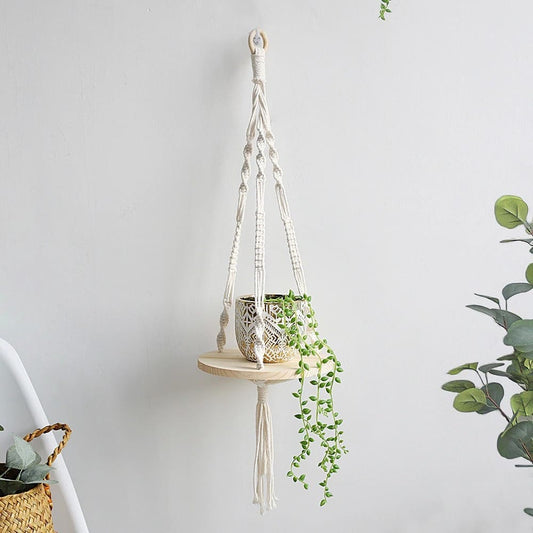 Étagère suspendue macramé