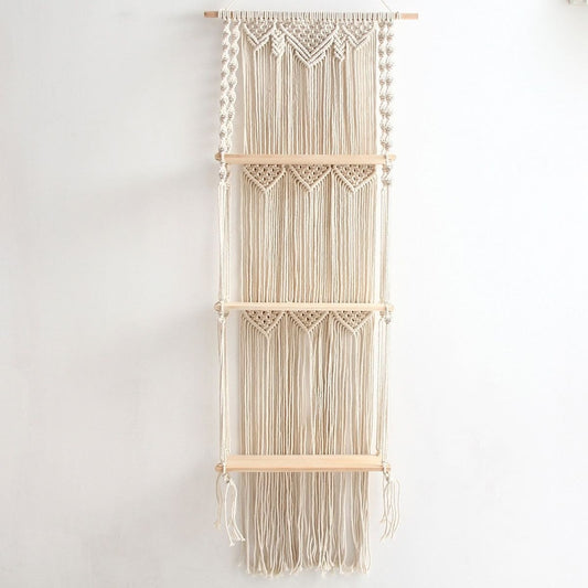 Étagère triple murale macramé
