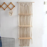 Étagère triple murale macramé